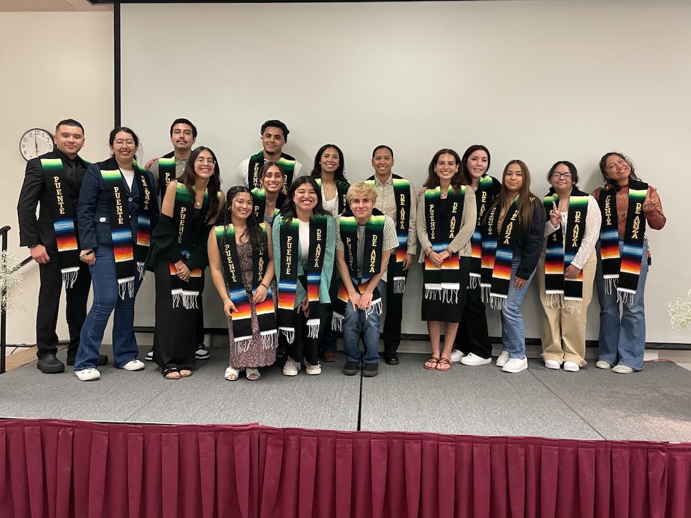 students in sashes for end of year celebration