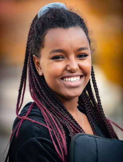 young woman smiling