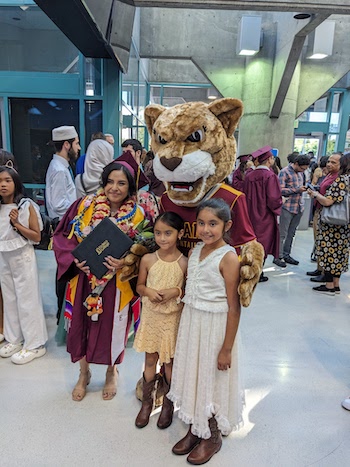 Roary with grad and family in 2024