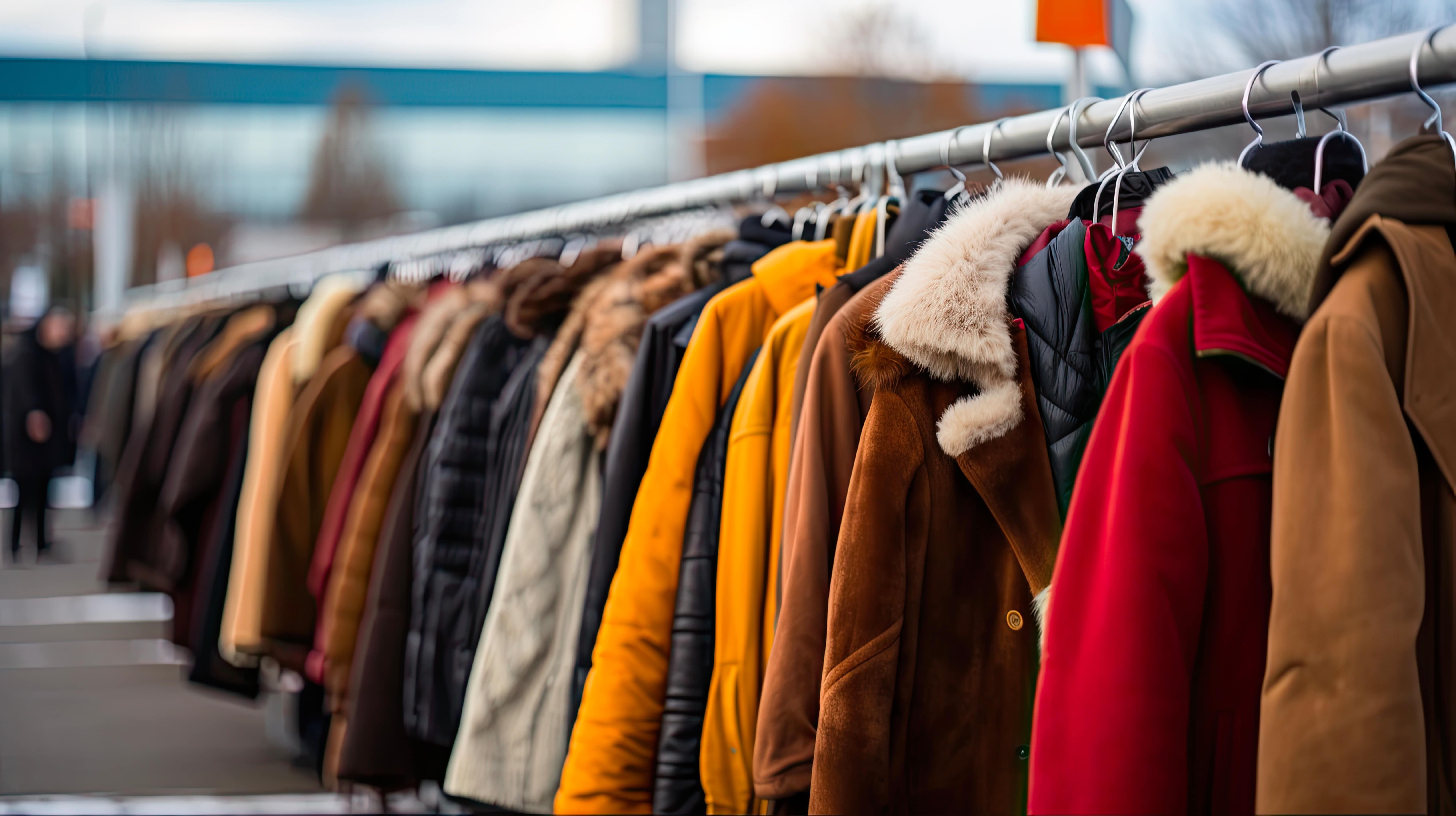 coats on a rack